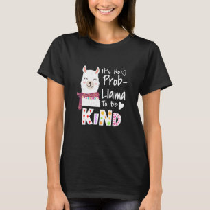 T-shirt Unité Day Orange No Prob Llama Be Kind Anti Bullyi