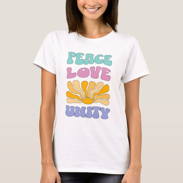 T-shirt Unité de l'amour pour la paix (Devant)