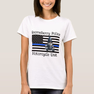 T-shirt Unité de motocyclette Gnome Police personnalisée
