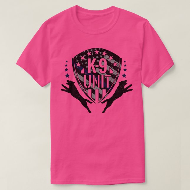 T-shirt Unité K9 Unité de police Chien Malinois (1) (Design devant)