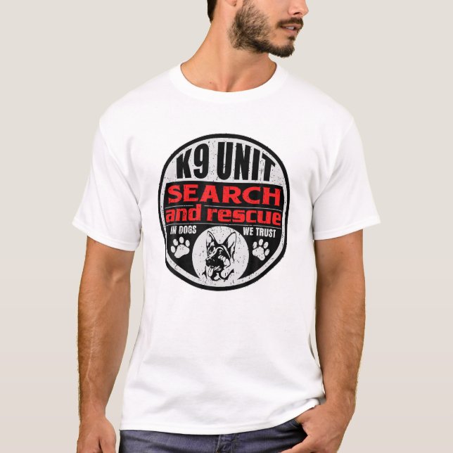 T-shirt Unité Recherche et Secourir dans Chiens Nous faiso (Devant)