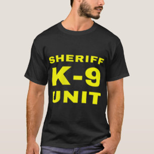 T-shirt Unité Sheriff K-9 Avant Et Arrière Imprimer K9 Pol