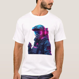 T-shirt Unité Tactique Cyberpunk Néon