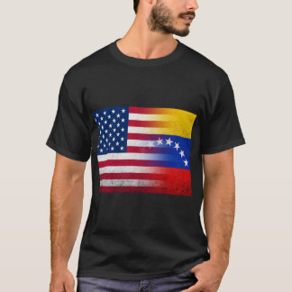 T-shirt United in Freedom: A Fusion of the Flags