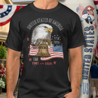 T-shirt United States of America 250th Anniversary Eagle
