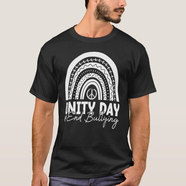 T-shirt UNITY DAY Orange Rainbow Anti Bullying  And Be Kin (Devant)