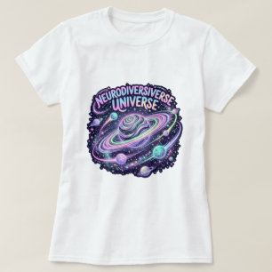 T-shirt Univers neurodiverse Galaxie néon