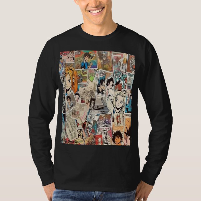 T-Shirt universel à manches longues Manga Comic (Devant)
