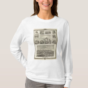 T-shirt Université d'Avoca Penn, bâtiments d'Oskaloosa e