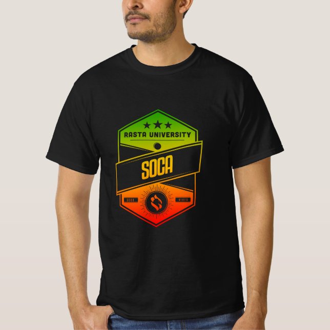 T-shirt Université de Rasta Soca Good Vibes Rasta Reggae (Devant)