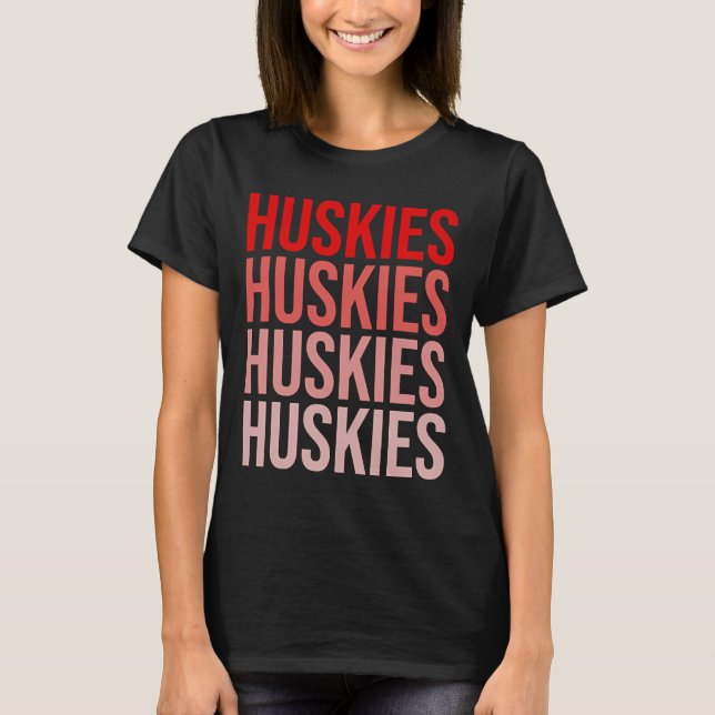 T-shirt Université du Nord-Est Nu Huskies Boston (Devant)