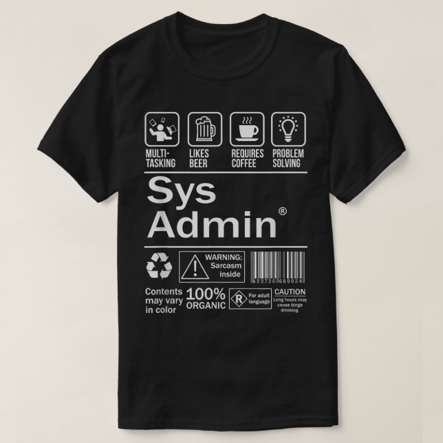 T-shirt Unix Linux Cof (Design devant)