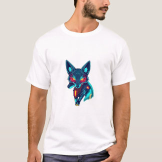 T-shirt Unleash Neon Robo Fox