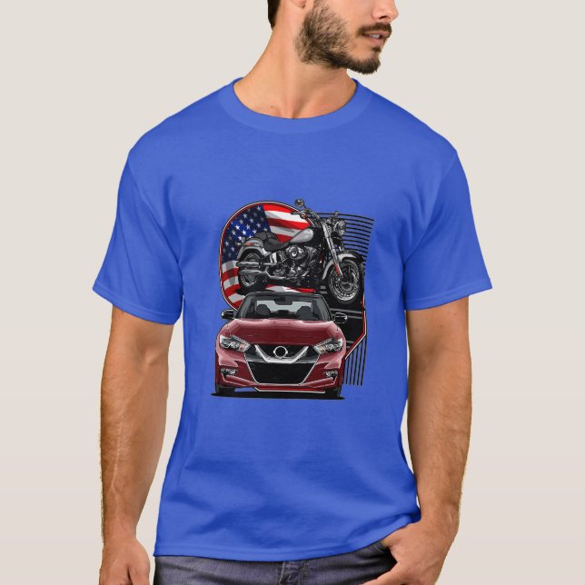 T-shirt "Unleash Your Spirit - Motorcycle & Car Design (Ve (Devant)