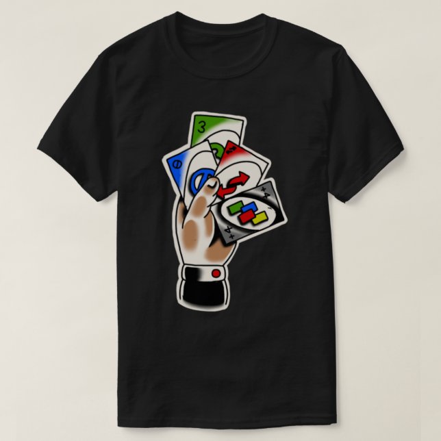 T-shirt Uno carte tatouage traditionnel (Design devant)