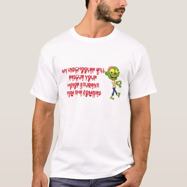 T-shirt Unschooler secourra l'étudiant d'honneur des (Devant)