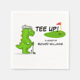 T-Shirt Up Remüde Golf Dinosaurier Player Comic Serviette