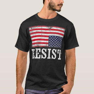 T-shirt Updown American Flag Résiste À La Détresse États-U
