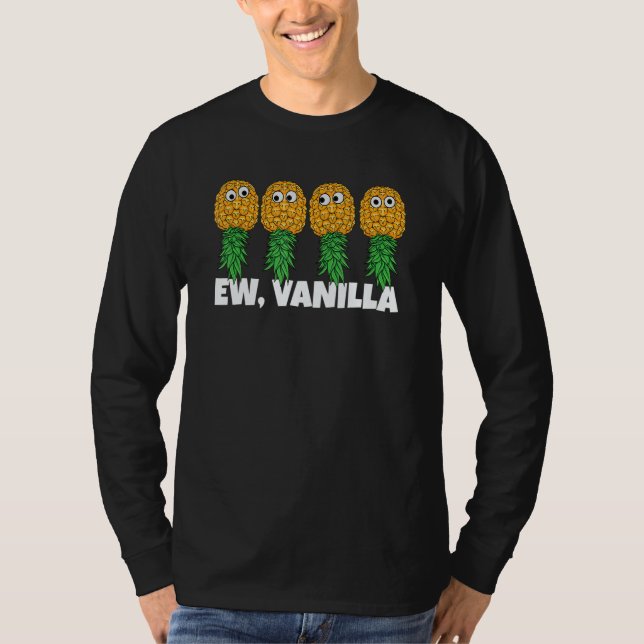 T-shirt Upside Down Pineapple Ew Vanilla  Swinger Men Wome (Devant)
