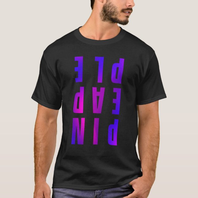 T-shirt Upside Down Pineapple   Swinger Couple Swingers Po (Devant)
