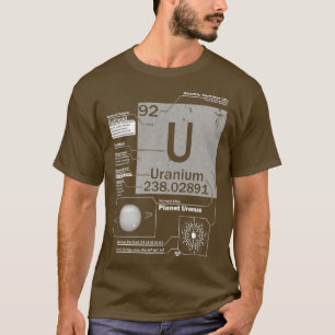 T-shirt Uranium U Élément atomique Numéro 92 Science