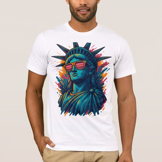 T-shirt urbain Statue de la Liberté - NYC (Devant)