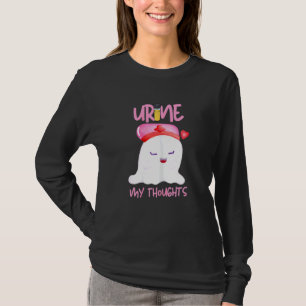 T-shirt Urine de femme Mes pensées Infirmière mignonne Cœ