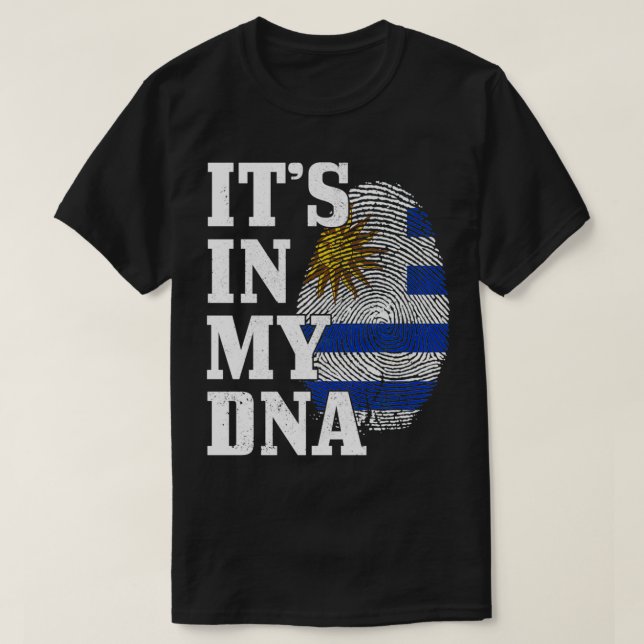 T-shirt Uruguay C'est dans mon ADN empreintes digitales Ur (Design devant)