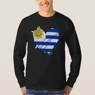 T-shirt Uruguay Drapeau J'Aime Il Est Dans Mon Adn Pour Ur
