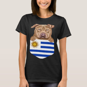 T-shirt Uruguay Drapeau Usa Staffordshire Terrier Chien Da