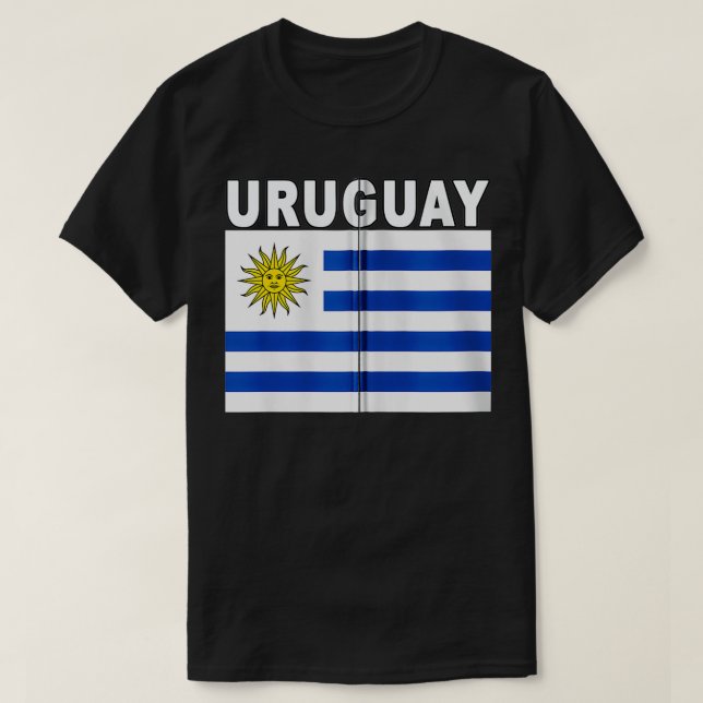 T-shirt Uruguay Flag National Pride Zip (Design devant)