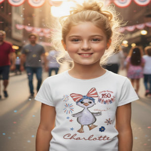 T-Shirt US 250th Anniversary Kids Patriotic Silly Goose
