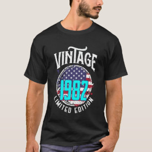 T-shirt US American Flag Limited Edition - Vintage 1982