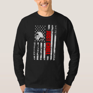 T-shirt US American Flag Pajamas Patriotic Just Chill Prem