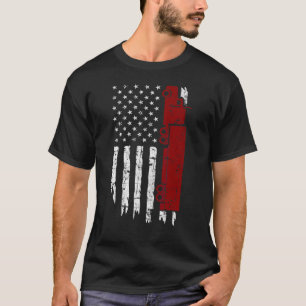 T-shirt Us American Flag Semi-Truck Driver 18 Wheeler