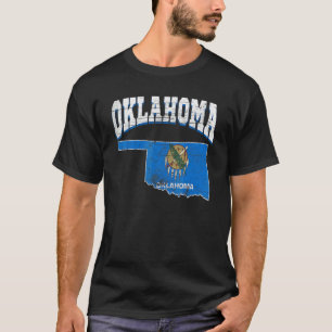 T-shirt Us Citizen Fier America State Flag Land Map Oklah