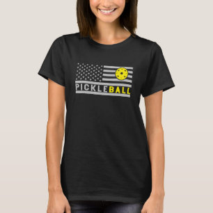 T-shirt Us Drapeau Pickleball Joueur Pickle Ball