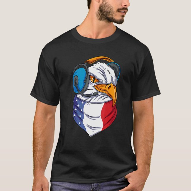 T-shirt US Eagle Head American (Devant)