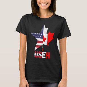 T-shirt US Eh Canada Canadian American Flag Pride Patrioti