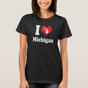 T-shirt US Fière Citoyenne Amérique Aimer État J'Coeur Mic