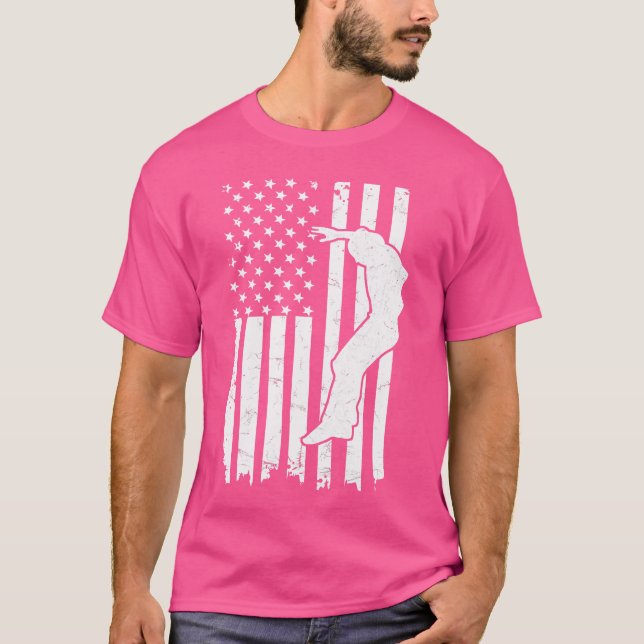 T-shirt Us Flag Design For A Patriotic Parkour Expert (Devant)