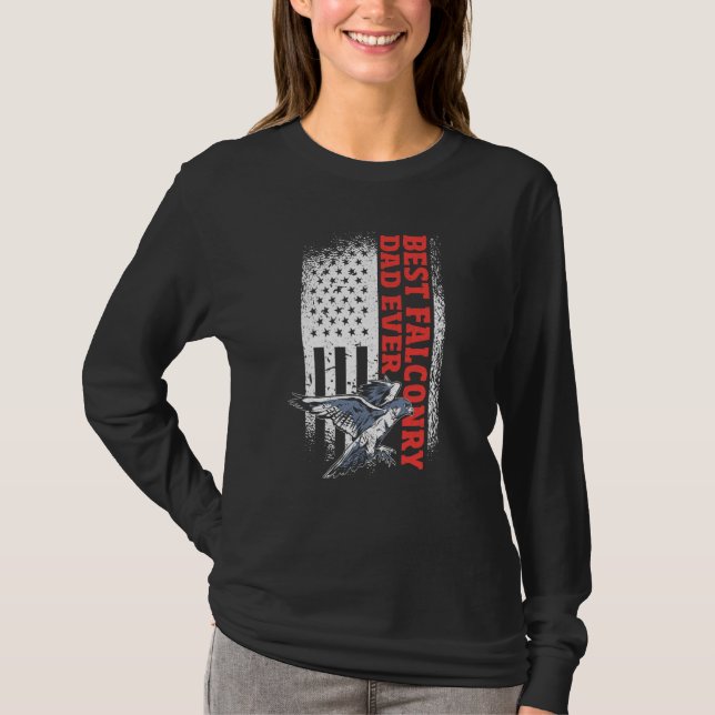 T-shirt US Flag Falconry Dad (Devant)