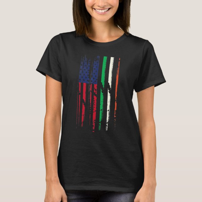 T-shirt US Irish Flag St Patrick's Day Shirt Ireland (Devant)