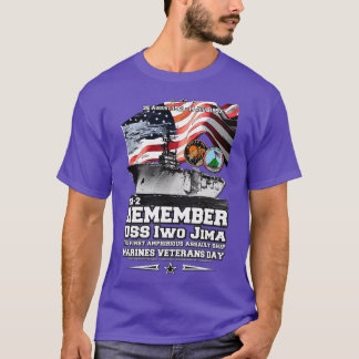 T-shirt US Iwo Jima LHD7 anciens combattants des navires d