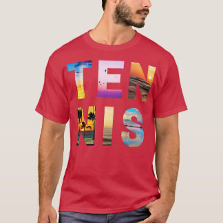 T-shirt US Open Photographic Sunset Lettres Tennis 1