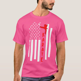 T-shirt Us Pride Karate Black Belt 4 juillet Cadeau Karate