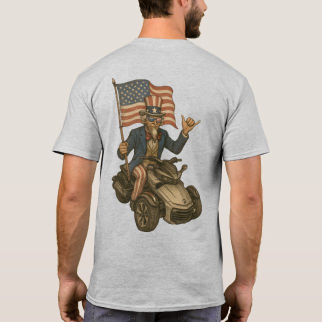 T-shirt US Spyder Ryders - Spyder Uncle Sam Drapeau 2S (Dos)