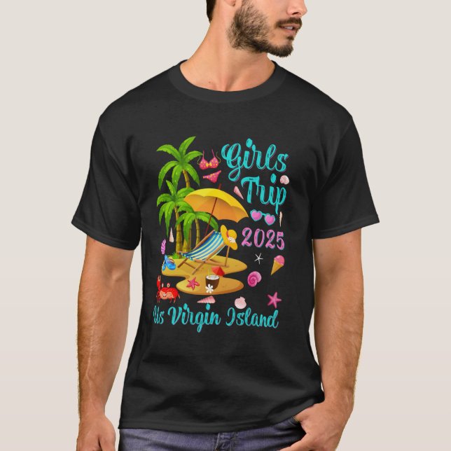 T-shirt US Virgin Island Summer Vacation Girls Trip 2025 (Devant)