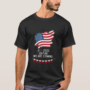 T-shirt Usa 2022 Citer Qatar Nous Venons