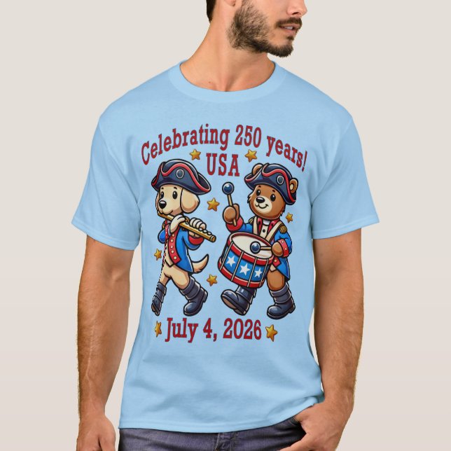 T-shirt USA 250th Anniversary Souvenir - Patriotique (Devant)